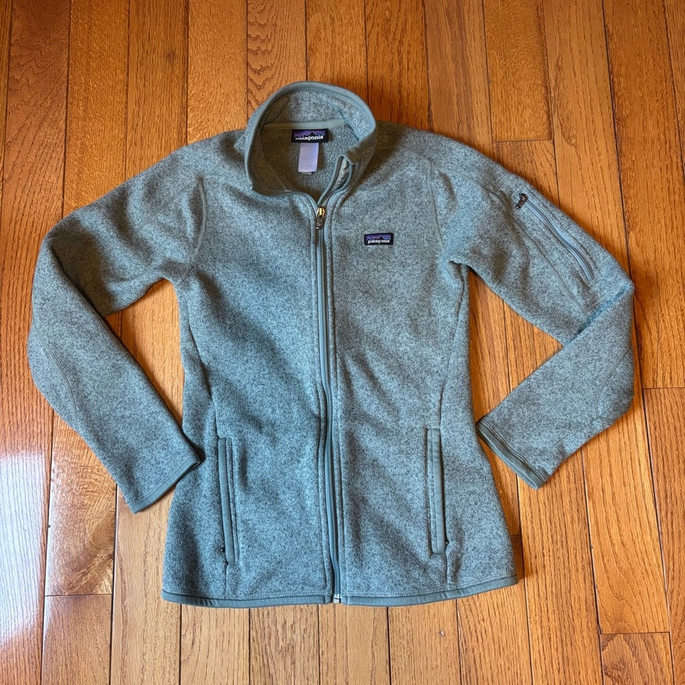 Patagonia Better Sweater Fleece Jacket XS Sage Green Full Zip Pockets